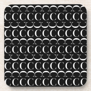 Porta-copo Monograma - Letra inicial C