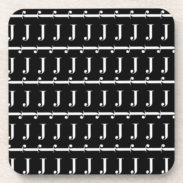 Porta-copo Monograma - Letra Inicial J (Frente)