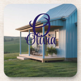 Porta-copo Monograma Olivia Blue House Conjunto de Portas cop