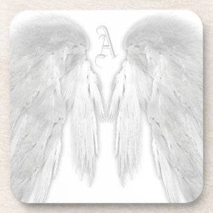 Porta-copo Monograma Personalizado Branco do ANGEL WINGS