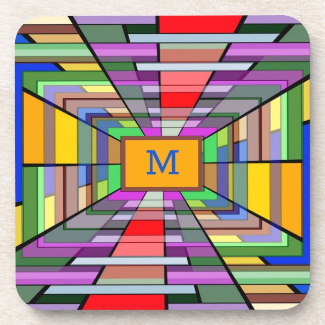 Porta-copo Monograma Ponto de Fuga (Frente)