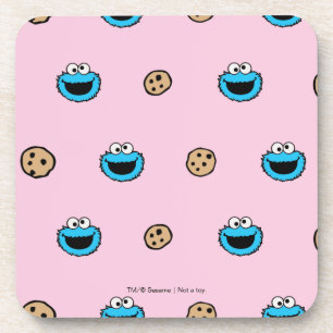 Porta-copo Monstro das Bolachas e Bolachas Padrão Rosa