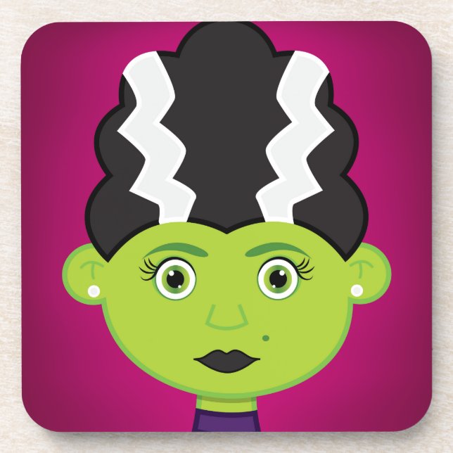 Porta-copo Monstro de menina verde (Frente)