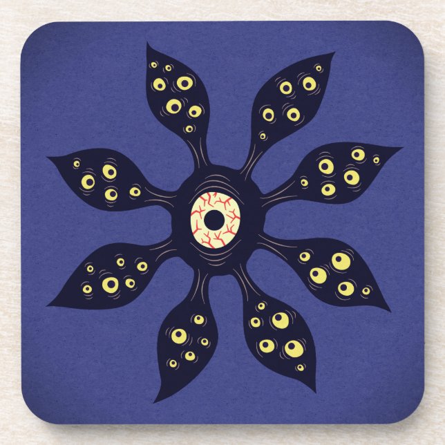 Porta-copo Monstro Ocular Com Olhos Escuros Góticos (Frente)