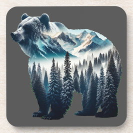 Porta-copo Montanhas e florestas de Ursos Grizzles