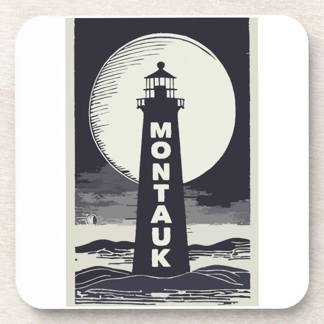 Porta-copo Montauk Point Lighthouse Moon (Frente)