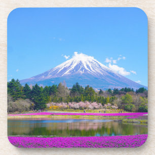 Porta-copo Monte Fuji Trees e Flores