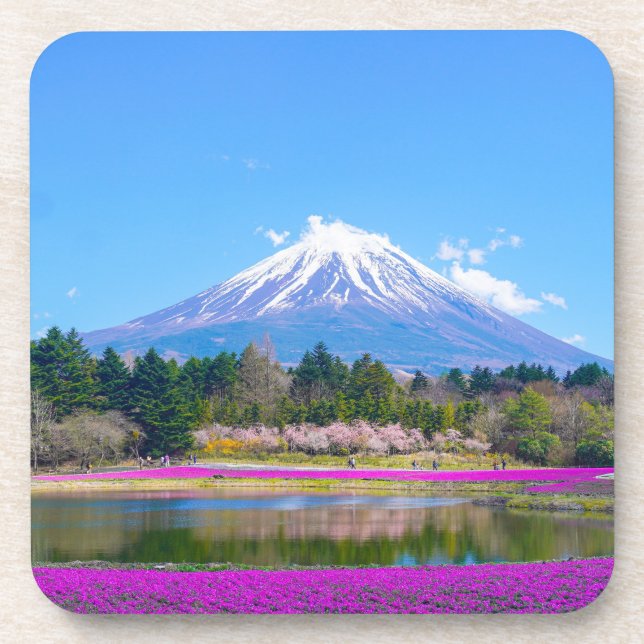 Porta-copo Monte Fuji Trees e Flores (Frente)