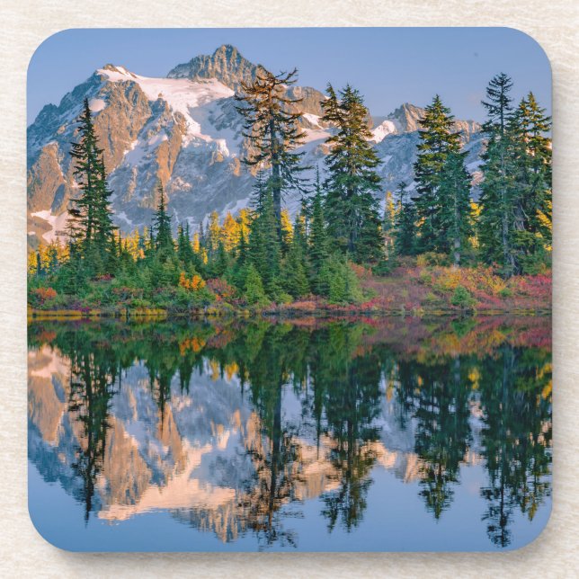 Porta-copo Monte Shuksan refletido no Lago Reflection (Frente)