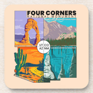 Porta-copo Monumento Nacional de Quatro Cantos com Parques Na