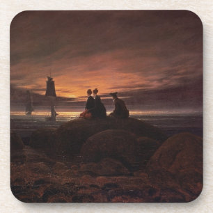 Porta-copo Moon a aumentação sobre o mar, 1822 (o óleo em