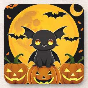 Porta-copo Morcego de desenho animado fofo e abóboras Jack-O'