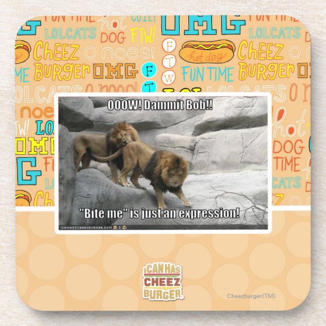 Porta-copo Morda-me é apenas uma expressão! (Frente)