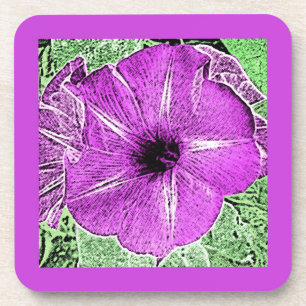 Porta-copo Morning Glory Block Impressão - ametista roxo