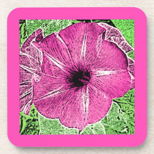 Porta-copo Morning Glory Block Impressão - fuchsia rosa