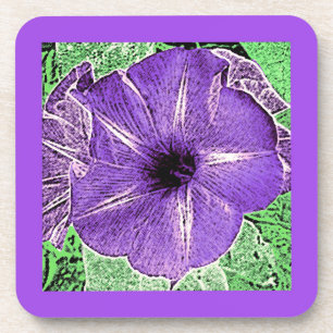 Porta-copo Morning Glory Block Impressão - violeta suave