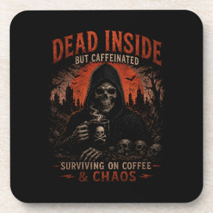Porta-copo Morto por Dentro, mas Cafeinado - Círculo de Cerâm
