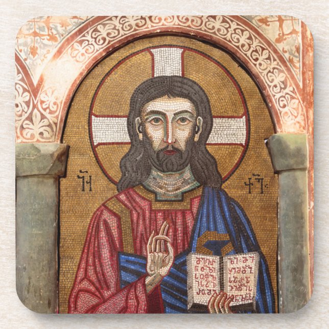 Porta-copo Mosaico Antigo de Jesus (Frente)