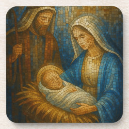 Porta-copo Mosaico de Vitral da Natividade | Sagrada Família 