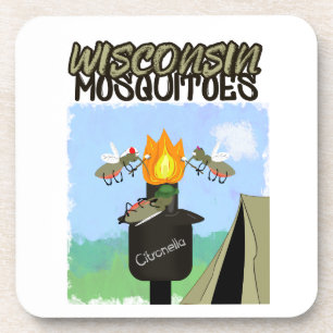 Porta-copo Mosquitos de Wisconsin Cartoon - Acampamento por T