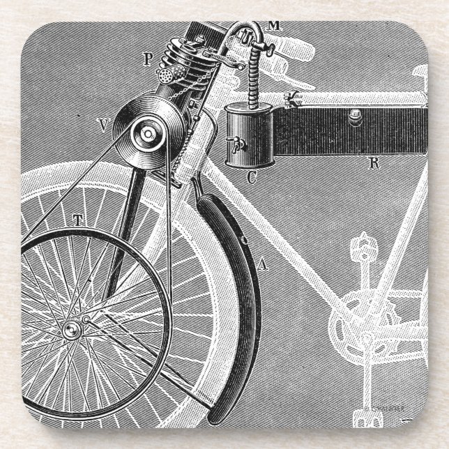 Porta-copo Motocicleta de Werner, 1898 (Frente)