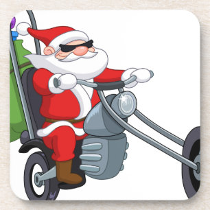 Porta-copo motociclista santa claus