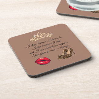 Porta-copo Muito Glam Para se Importar – Citação Chic