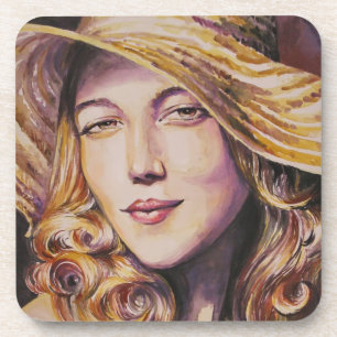 Porta-copo Mulher com chapéu