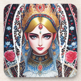 Porta-copo Mulher com Ornamentado Headdress