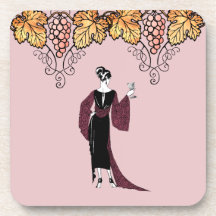 Mulher Elegante com Design de Vintage