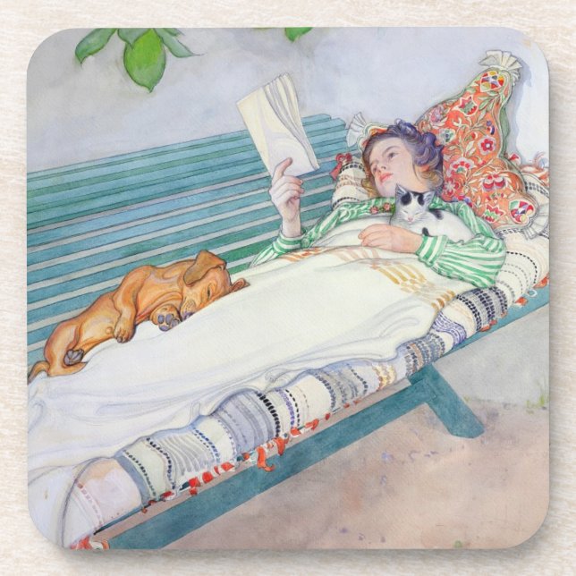 Porta-copo Mulher que encontra-se em um banco, 1913 (w/c no (Frente)