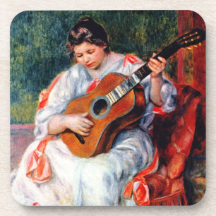 Porta-copo Mulher Tocando a Guitarra de Pierre Renoir