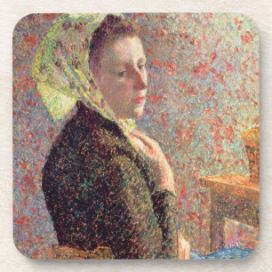 Porta-copo Mulher vestindo um véu verde, 1893