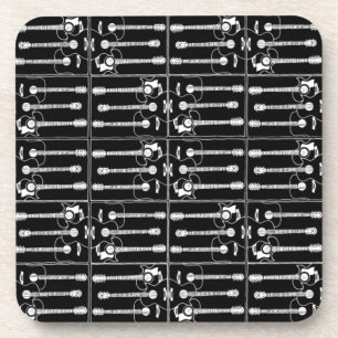 Porta-copo music guitars pattern