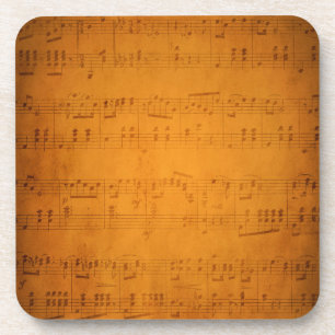 Porta-copo Música antiga de folha de safra