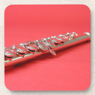 Porta-copo Música de vento rosa-rosa para estudantes de flaut