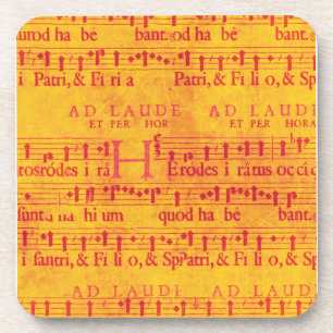 Porta-copo Música Vermelha em Laranja