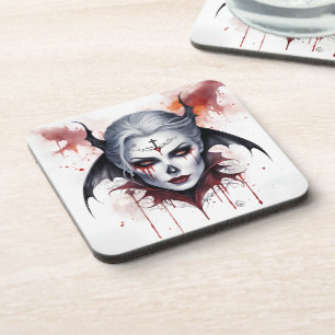 Porta-copo Mystical Woman Vampire Watercolor Halloween