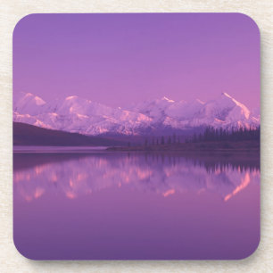 Porta-copo NA, EUA, Alaska, Denali NP, Lago Maravilha, Noite