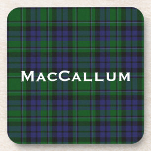 Porta-copo Na moda Azul e Xadrez verde MacCallum Tartan