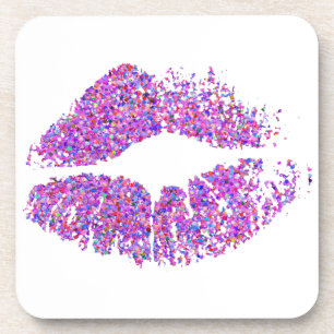 Porta-copo Na moda Glitter Lábios nº 11