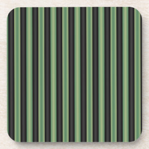 Porta-copo Na moda Vintage Olive Sage Green Black 3D Striped