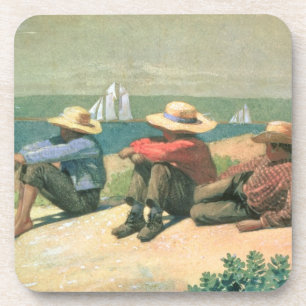 Porta-copo Na praia, 1875 (w/c)