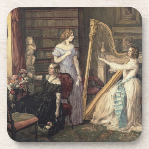 Porta-copo Na sala de estar (w/c no papel)