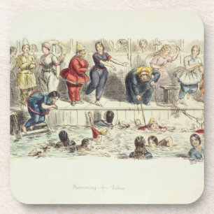 Porta-copo Nadando para senhoras, 1844 (litho)
