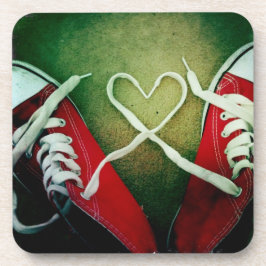 Porta-copo namorados de romance de botas de beisebol do coraç