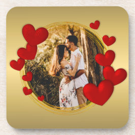 Porta-copo Namorados Elegantes, Amor, Coração Vermelha do Ani