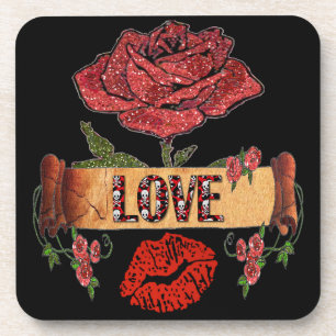 Porta-copo NAMORADOS RAB Rockabilly, Love & Lipstick
