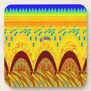 Porta-copo Não se preocupe, seja Impressão de arte feliz