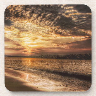 Porta-copo Nascer do sol deslumbrante na praia